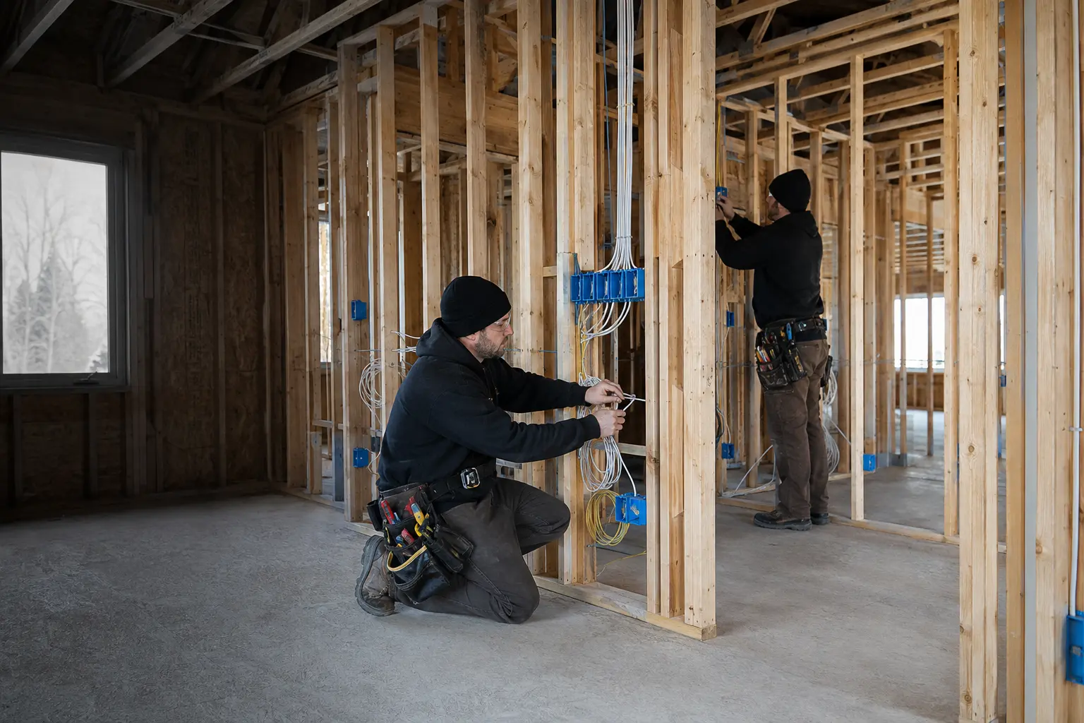 CMF electricians completing organized residential electrical work in Wisconsin